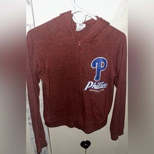Genuine Merchandise Burgundy Phillies Zip Hoodie